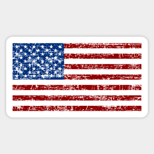 United States Flag (weared) Sticker